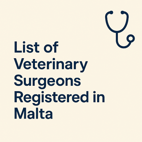 List of Veterinary Surgeons Registered in Malta